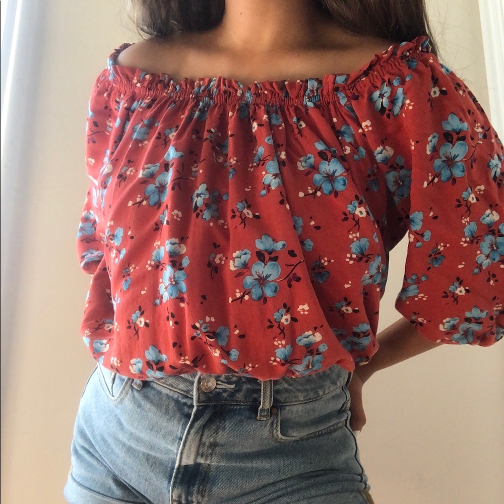 Floral Off the Shoulder Blouse